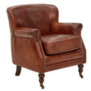 Ralston Vintage Leather Armchair-Dovetailed & Doublestitched
