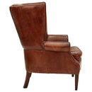 Sancroft Vintage Leather Wingback Armchair-Dovetailed & Doublestitched