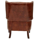Sancroft Vintage Leather Wingback Armchair-Dovetailed & Doublestitched