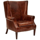 Sancroft Vintage Leather Wingback Armchair-Dovetailed & Doublestitched