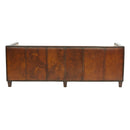 Vienna Antique Leather Art Deco Sofa - 3 Seater-Dovetailed & Doublestitched