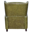 Opa British Green Leather Recliner Chair