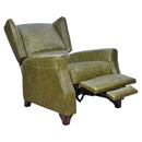 Opa British Green Leather Recliner Chair