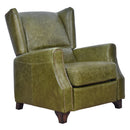 Opa British Green Leather Recliner Chair