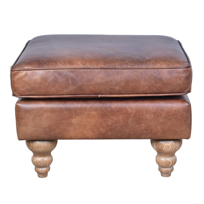 GG Leather Ottoman