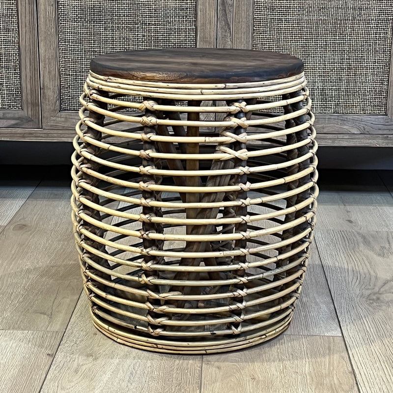 Kingston Dark Brown Tropical Stool in Honey Brown