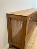 Avoca Console with Rattan Sides in Light Tobacco