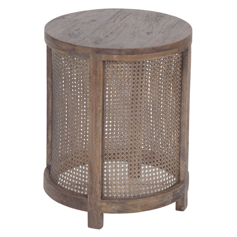 Avoca Birdeye Side Table in Honey Brown