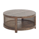 Avoca Birdeye Rattan Round Coffee Table in Honey Brown