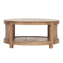 Avoca Birdeye Rattan Round Coffee Table in Light Tobacco