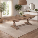 Old Elm  Double Extension Dining Table - Plank Top