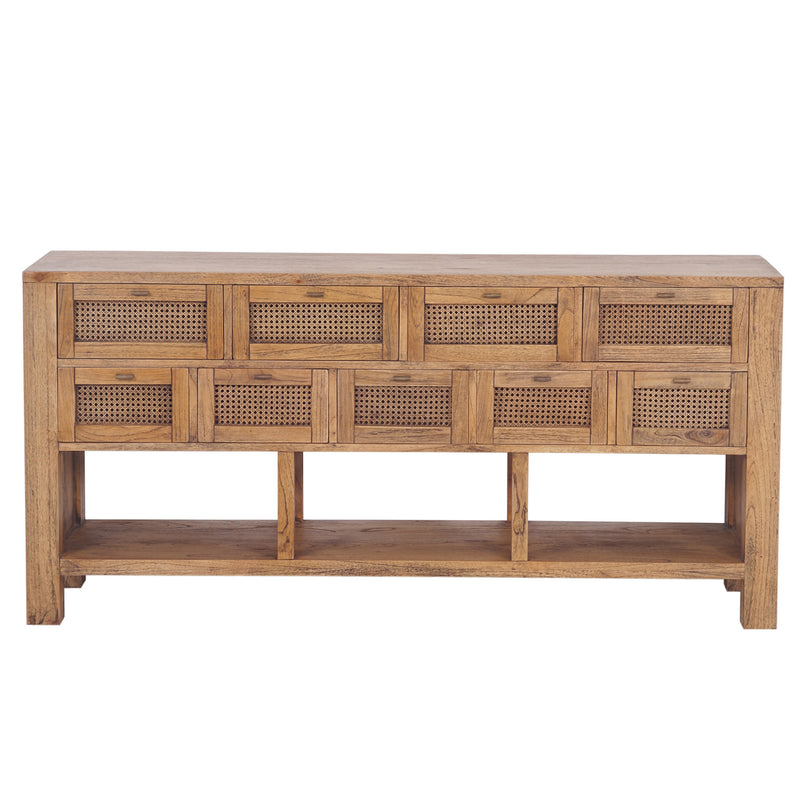 Avoca 9 Drawer Sideboard in Light Tobacco
