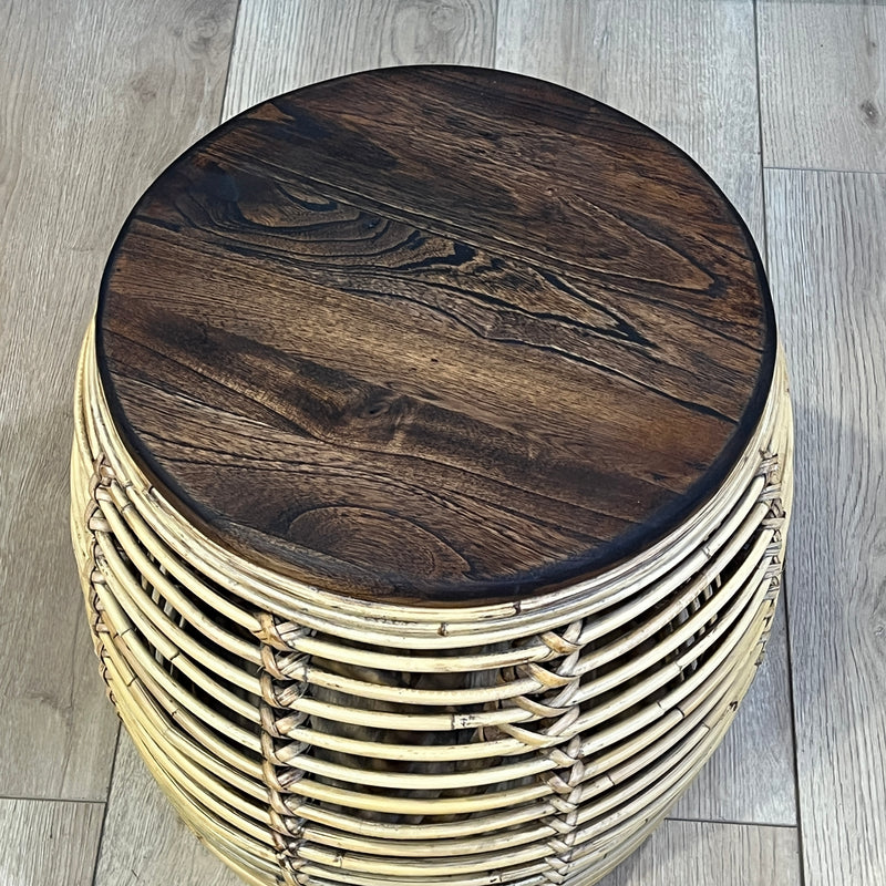 Kingston Dark Brown Tropical Stool in Honey Brown