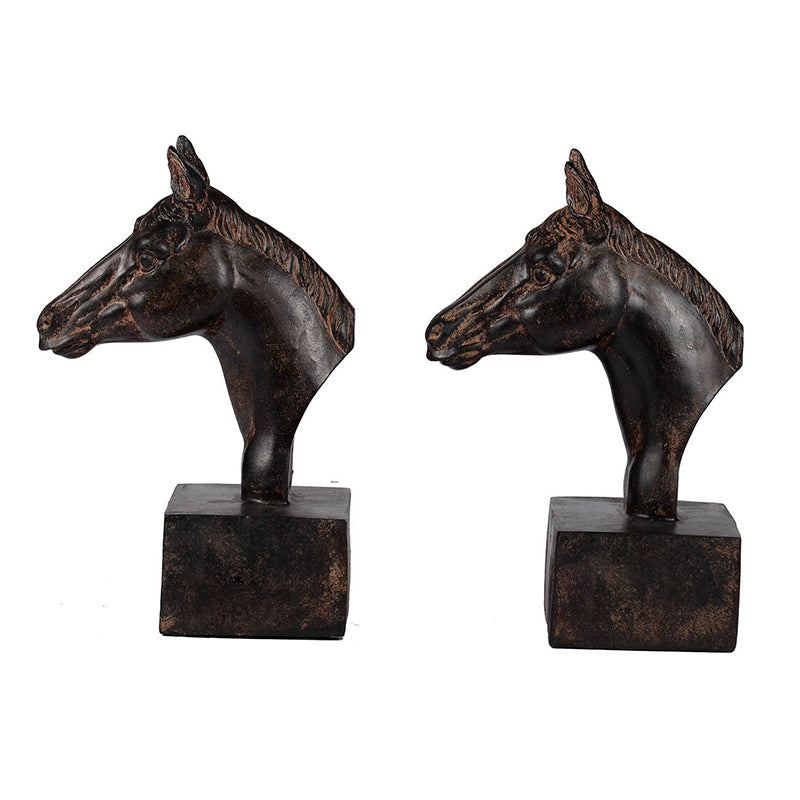 Block Horse Head Bookends