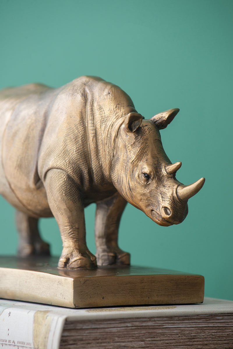 Rhinoceros Bookends