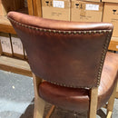 Cartier Leather Counter Stool in Briarsmoke