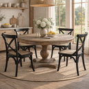 Martina 1.5m Reclaimed Timber Round Dining Table