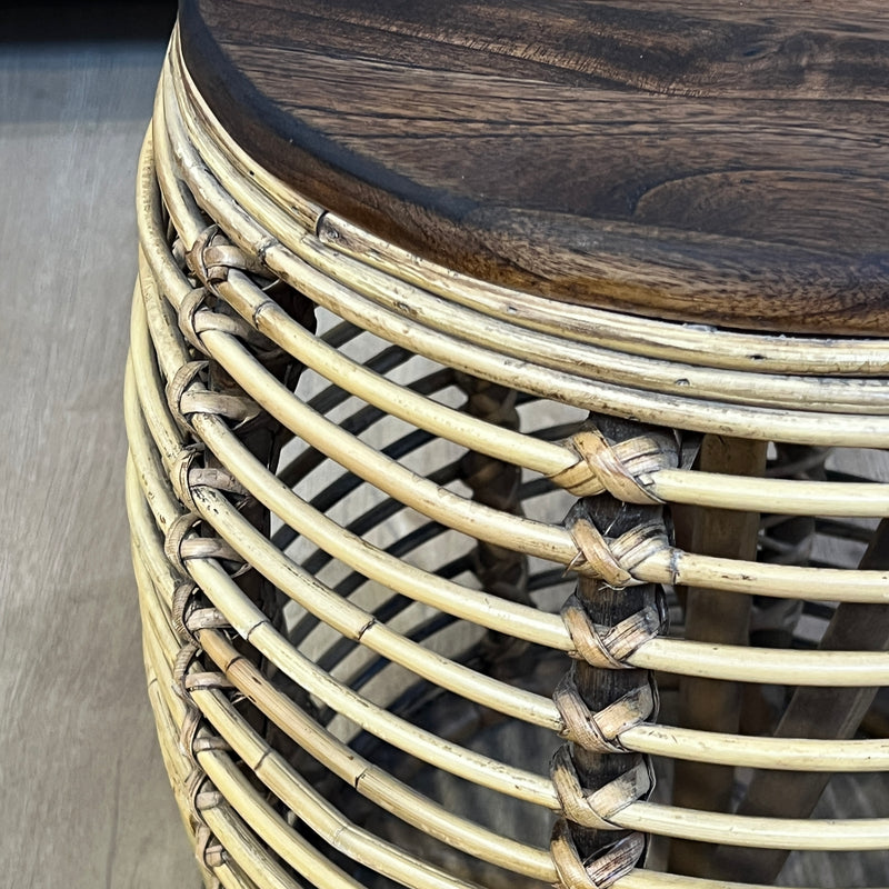 Kingston Dark Brown Tropical Stool in Honey Brown