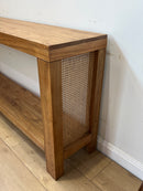 Avoca Console with Rattan Sides in Light Tobacco