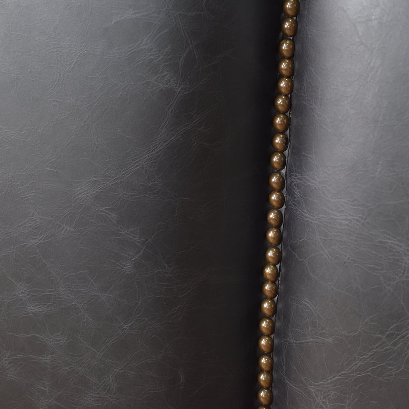 Luton Black Leather Bedhead