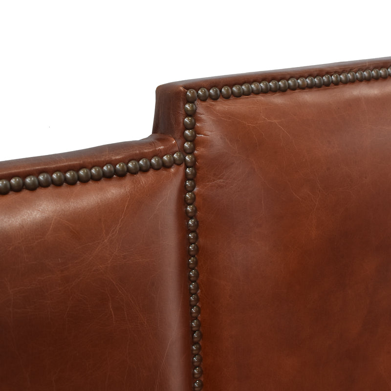 Luton Vintage Leather Bedhead