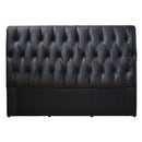 Cardiff Black Leather Chesterfield Bedhead