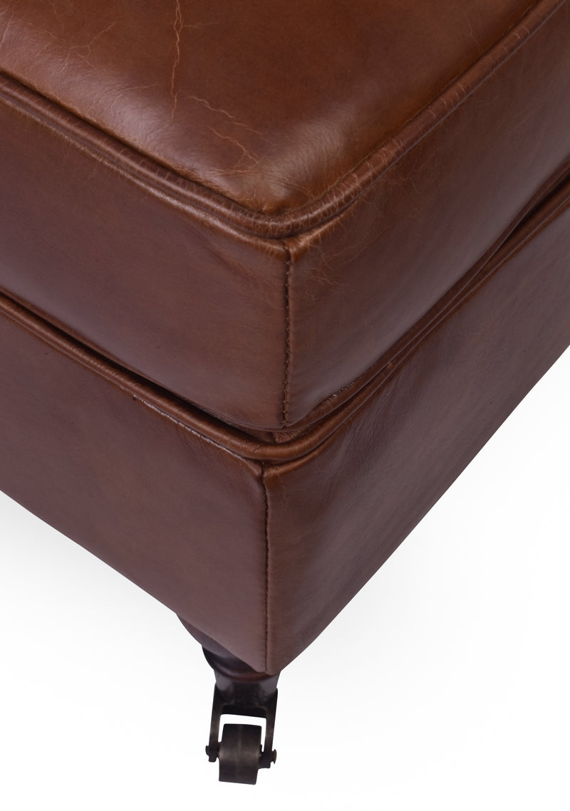 Chiswick Antique Leather Ottoman