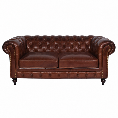 Windsor 2.5 Seater Vintage Leather Chesterfield Sofa