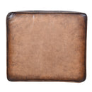 Alsace Antique Leather Ottoman-Dovetailed &amp; Doublestitched