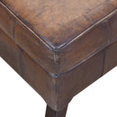 Alsace Antique Leather Ottoman-Dovetailed &amp; Doublestitched
