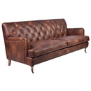Amelia Distressed Leather Sofa-Dovetailed &amp; Doublestitched