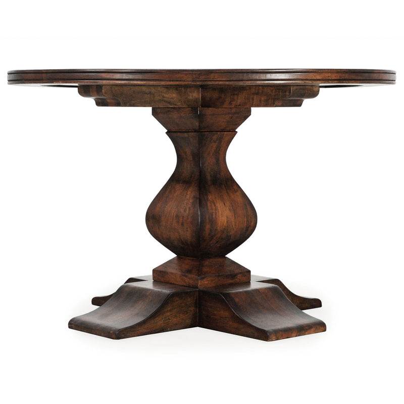 Amon 120cm Pedestal Round Dining Table-Dovetailed &amp; Doublestitched