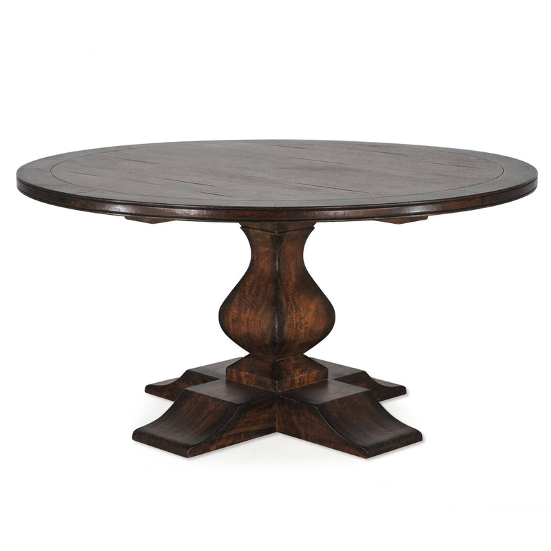 Amon Round 152cm Pedestal Dining Table-Dovetailed &amp; Doublestitched