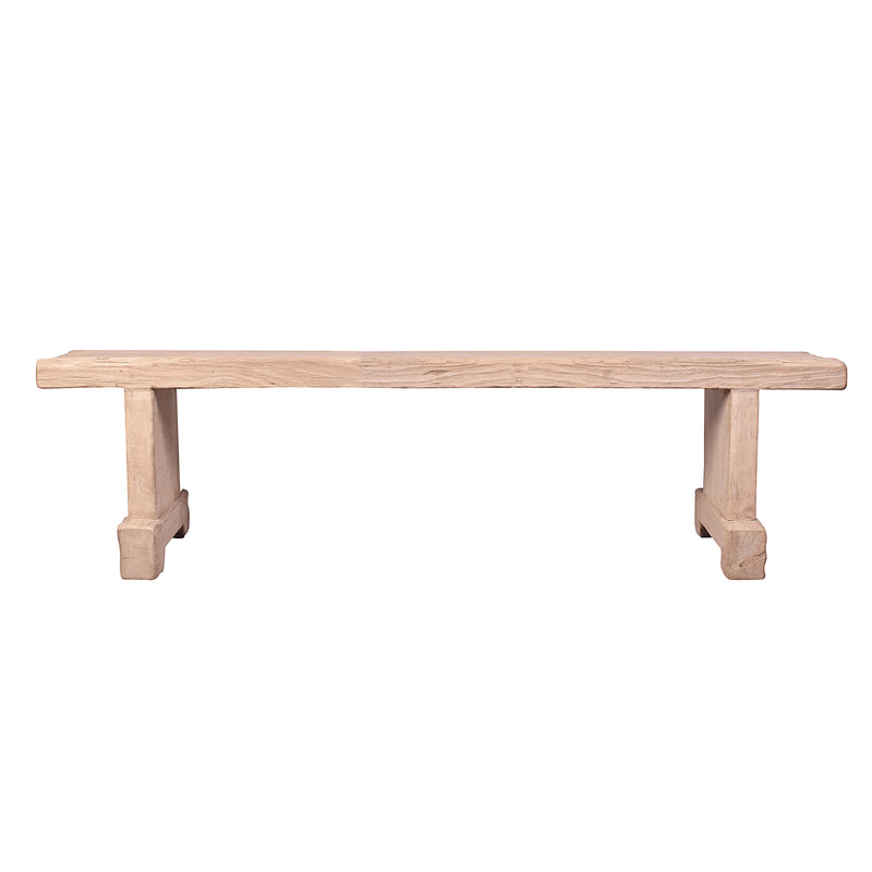 Antique Elm Bench 200-Dovetailed &amp; Doublestitched