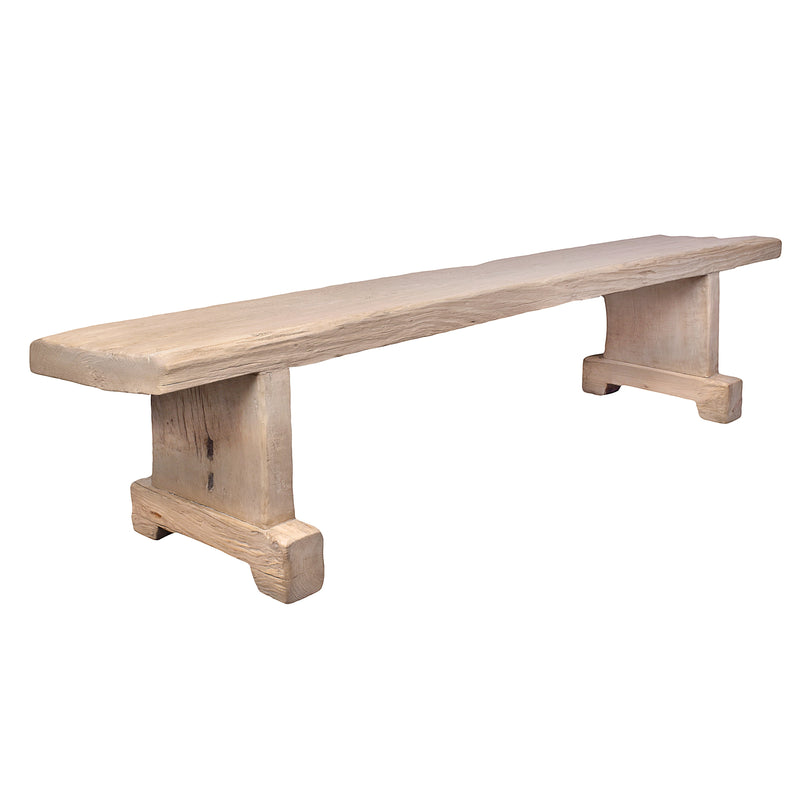 Antique Elm Bench 200-Dovetailed &amp; Doublestitched