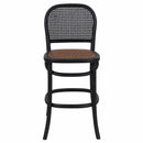 Antoine Recycled Oak Counter Stool Black-Dovetailed &amp; Doublestitched