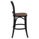Antoine Recycled Oak Counter Stool Black-Dovetailed &amp; Doublestitched