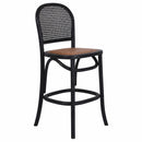 Antoine Recycled Oak Counter Stool Black-Dovetailed &amp; Doublestitched