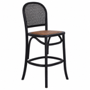 Antoine Recycled Oak Counter Stool Black-Dovetailed &amp; Doublestitched