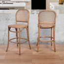 Antoine Recycled Oak Counter Stool Natural-Dovetailed &amp; Doublestitched
