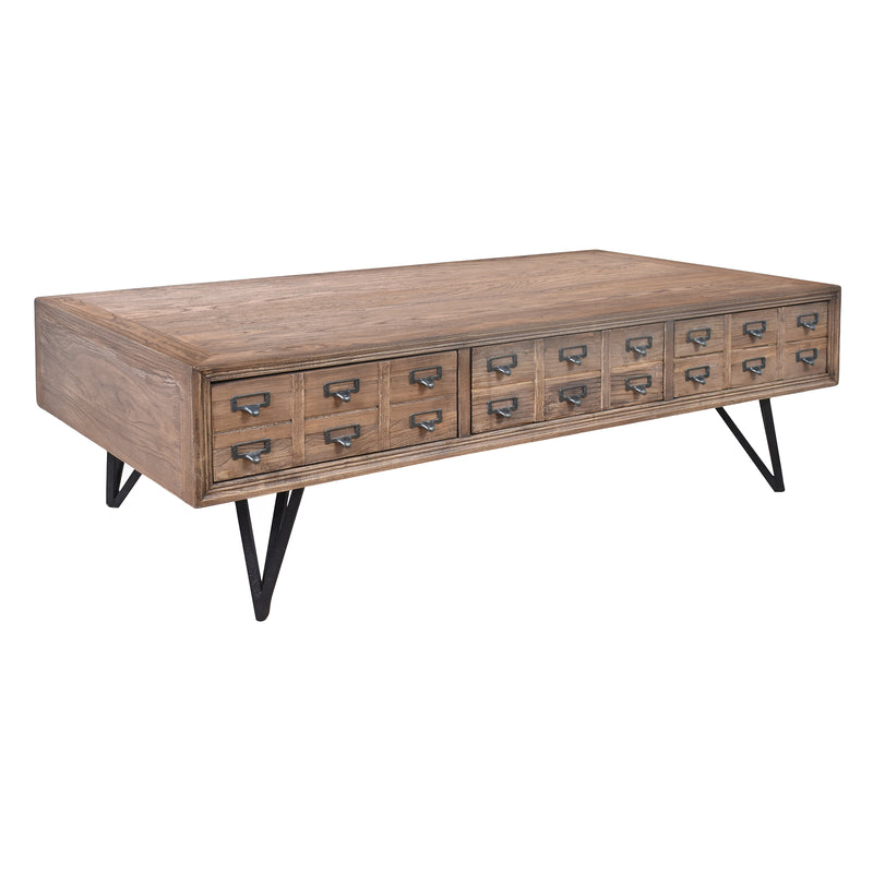 Apothecary Old Elm Coffee Table-Dovetailed &amp; Doublestitched