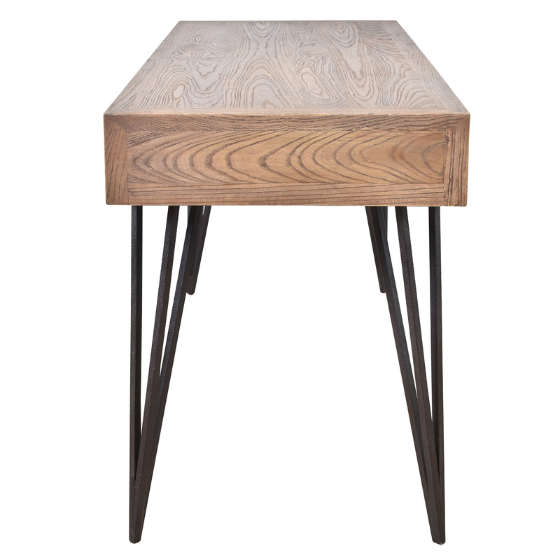 Apothecary Old Elm Desk-Dovetailed &amp; Doublestitched