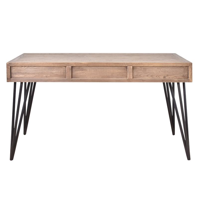 Apothecary Old Elm Desk-Dovetailed &amp; Doublestitched