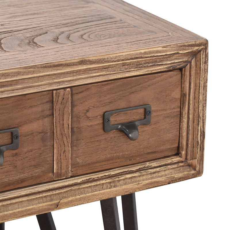 Apothecary Old Elm Desk-Dovetailed &amp; Doublestitched