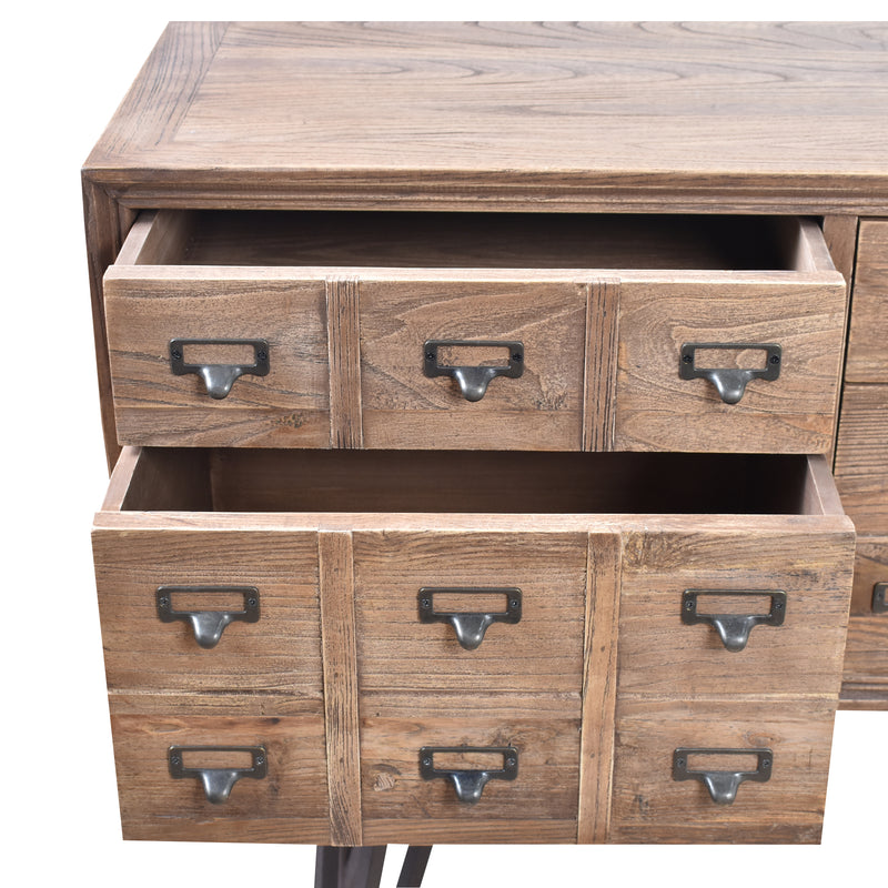 Apothecary Old Elm Sideboard-Dovetailed &amp; Doublestitched