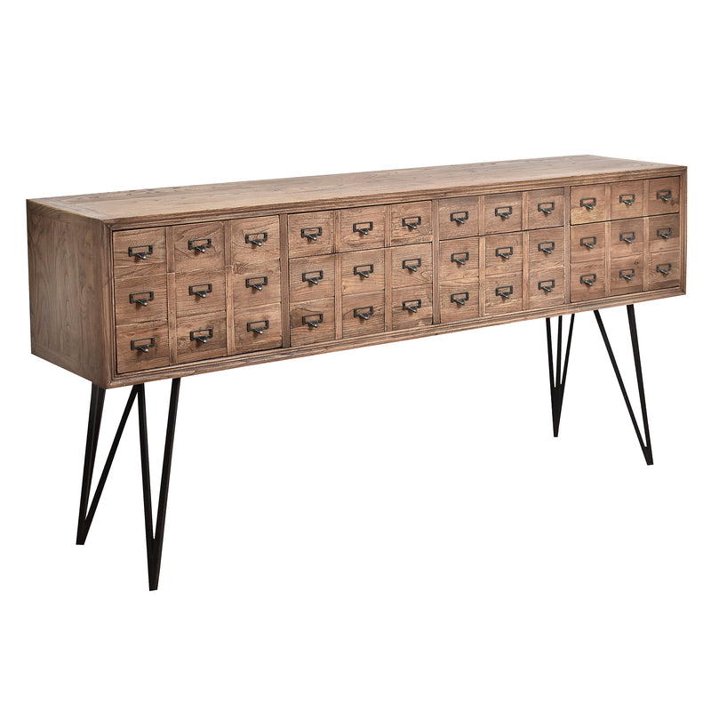 Apothecary Old Elm Sideboard-Dovetailed &amp; Doublestitched