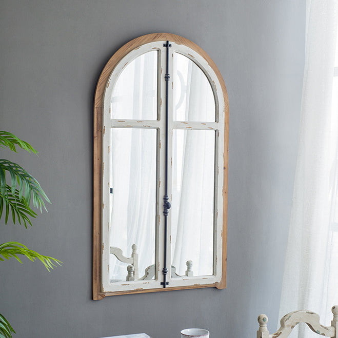 Arch Wood Mirror-Dovetailed &amp; Doublestitched