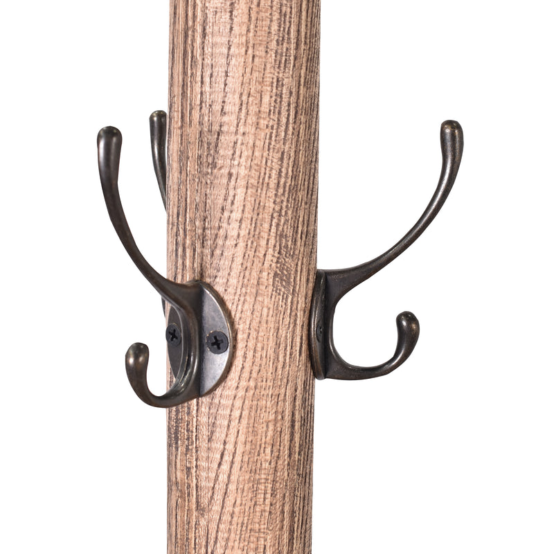 Archie Old Elm Coat Rack-Dovetailed &amp; Doublestitched