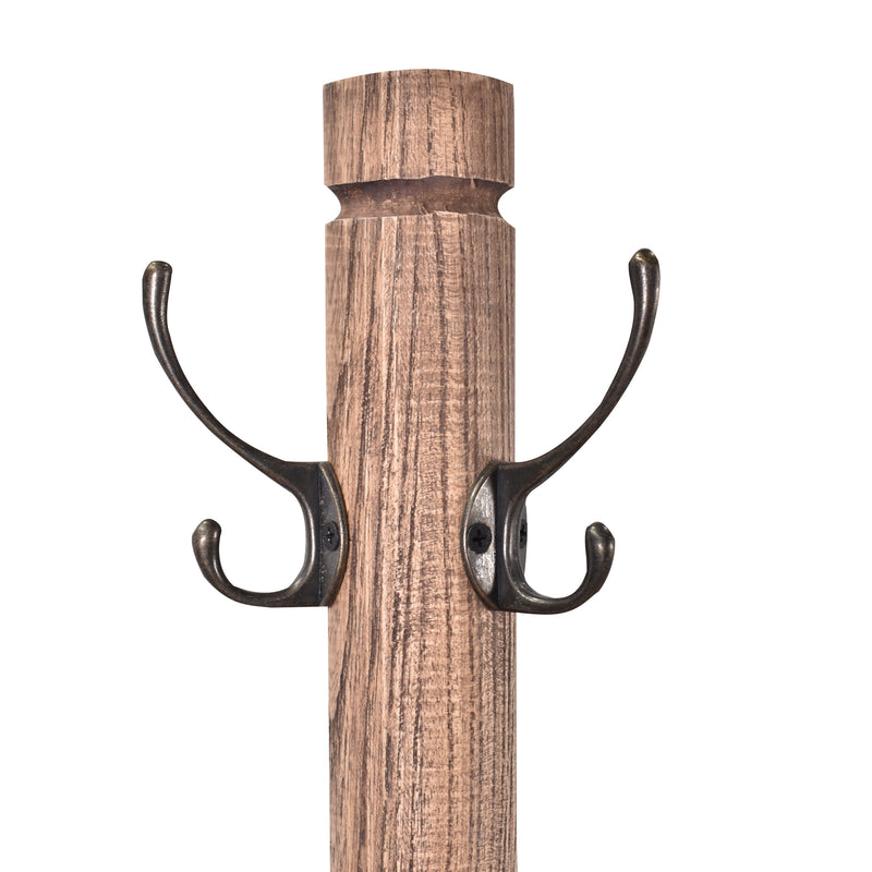 Archie Old Elm Coat Rack-Dovetailed &amp; Doublestitched