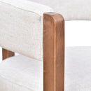 Aria Dove Grey Linen Dining Chair Maron-Dovetailed &amp; Doublestitched